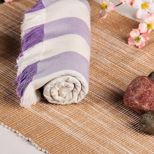 Image of Comforic 100% Bamboo Towels for Bath Large Size | Bamboo Bath Towel for Men & Women | Ultra Soft, Absorbent, Lightweight, Quick Dry Towel for Bath, Beach, Travel, Gym | 75x150 cm - Set of 1 Lavender