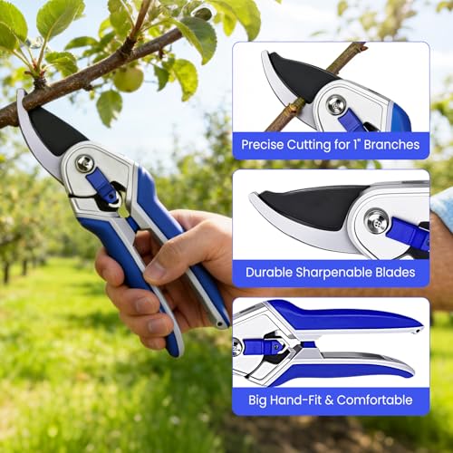 Set de tijeras podadoras Garvee 2 unidades para jardinería miniatura 2