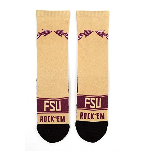 Florida State Optic Helmet Gold Crew Socks with Spear Logo2