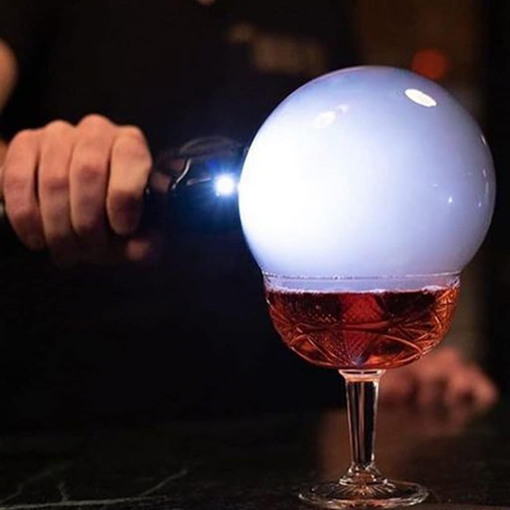 Smoke Bubble Gun,1 E-liquid Warehouse + 5 Atomizer Core, Portable Handheld Smoking Gun, Cocktails Smoke Infuser for Sous Vide Meat Salmon Cocktails Drink Cheese BBQ