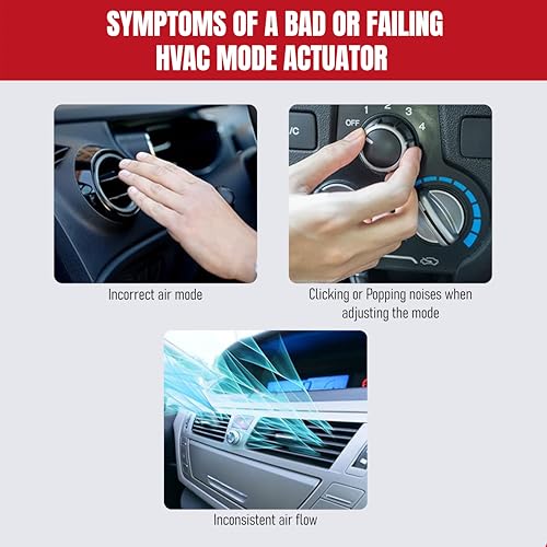 Image of HVAC Heater Air Mode Door Actuator by AA Ignition - Compatible with Buick, Chevy, GMC, Isuzu, Oldsmobile, Saab - Rainier, Trailblazer, Envoy, 9-7x - Replaces 52402610, 15-73596 - Airflow