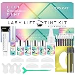 Lash Lift and Black Kit, Professional Brow Lamination and Black Kit, 4 In 1 Eyelash & Eyebrow Perm Kit, Quick Lifting & Voluminous Coloring, Easy to Use for Beauty Salon Home Use