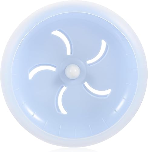 Rueda de hámster silenciosa para mascotas, correr, deportes, ejercicio, rueda para correr, hámster, rata, jerbo (azul)