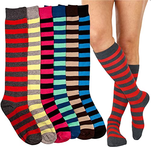 Image of ToBeInStyle Women's Pack of 6 or 12 Knee High Socks