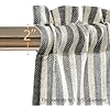 Amazon.com: jinchan Tie Up Linen Textured Striped Tie Curtain for ...