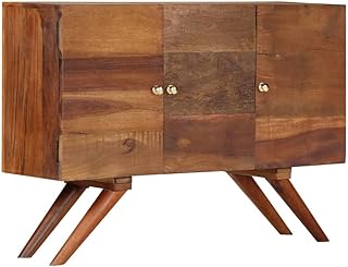 vidaXL Solid Reclaimed Wood Sideboard – Scandinavian Style Buffet Cabinet for Living Room, Dining, Storage – 43.3x11.8x29.5 in, Brown