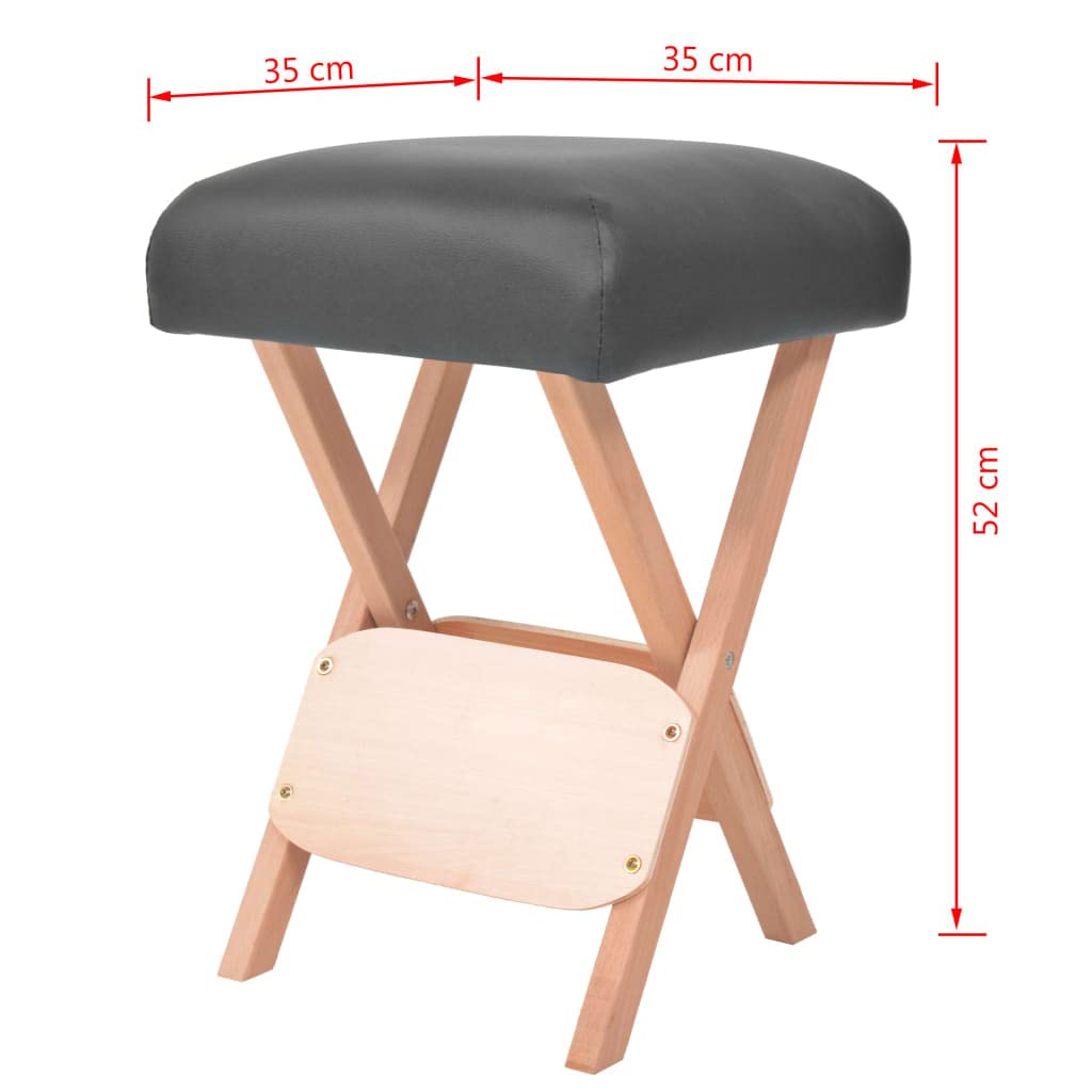Sgabello pieghevole massaggiante con seduta spessa 12 cm, include 2 cuscini cervicali, nero, per il benessere di tutto il corpo, relax in soggiorno o in ufficio, regolabile elettricamente