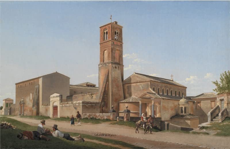 Christoffer Wilhelm Eckersberg poster toile sans cadre S. Agnese Fuori le Mura 50x70 cm décoration