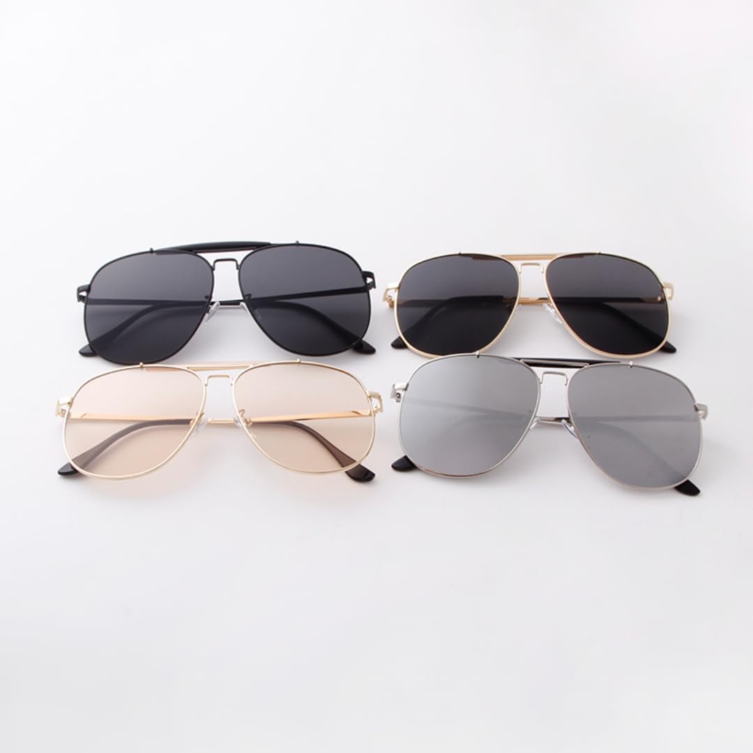 Occhiali da sole vintage con montatura in metallo, uomo e donna, con protezione UV.