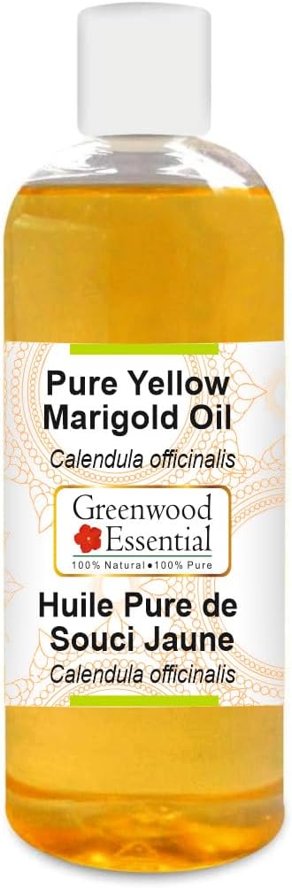 Greenwood Essential Pure Yellow Marigold Oil (Calendula officinalis) Natural Therapeutic Grade (Pack of Two) 100ml X 2 (6.76 oz)