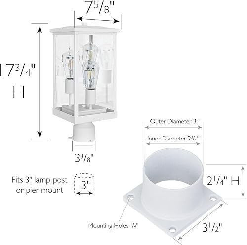 Vista 44 de Design House 502211 Base de pilar de linterna exteriores, color negra