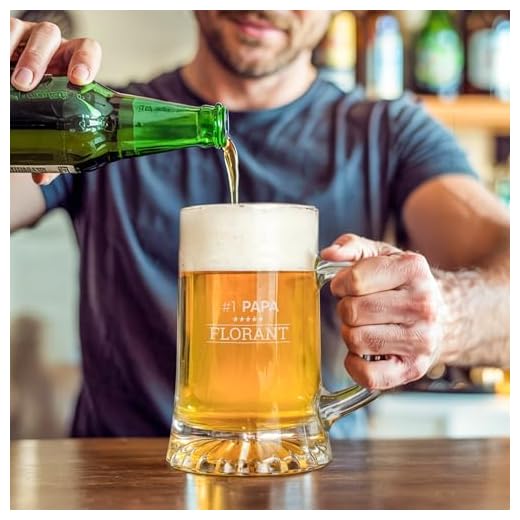 your surprise Chope à bière personnalisable avec gravure - Cadeau anniversaire homme original, chope en verre gravée avec nom, verre à bière personnalisé pour homme
