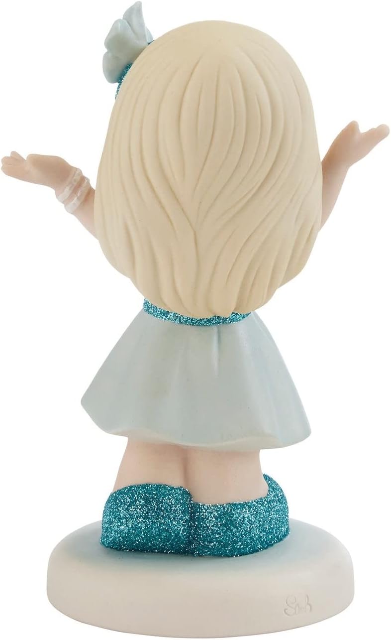 Precious Moments 216003 Delightful Birthday Wishes Figurine - Blonde Hair/Light Skin, A Detailed Bisque Porcelain Showpiece - Image 5