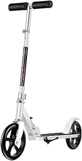 Deluxe Kick Scooter 2-Wheel Foldable - Smooth, Pro Push Urban Scooters Adults, Commuter Scooters - Aluminum Scooters with Big PU Wheels (Max 220lbs)
