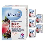 mivolis Hot Elderberry Portion Sticks 20 Pieces x 6 Packs | Gluten Free, Vegan | to be Enjoyed hot a