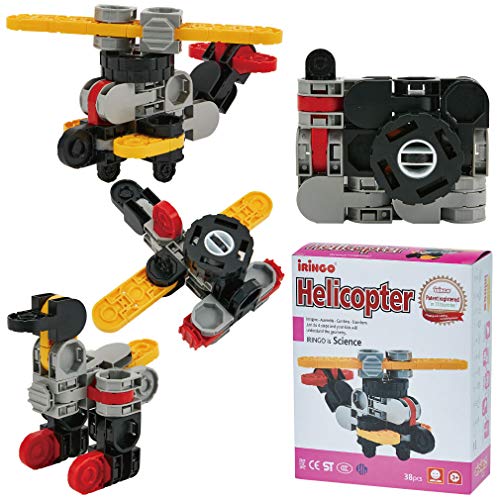 iRiNGO アイリンゴ38ピース 知育玩具 ロボット のりもの 3歳から 音が出るブロック 立体パズル