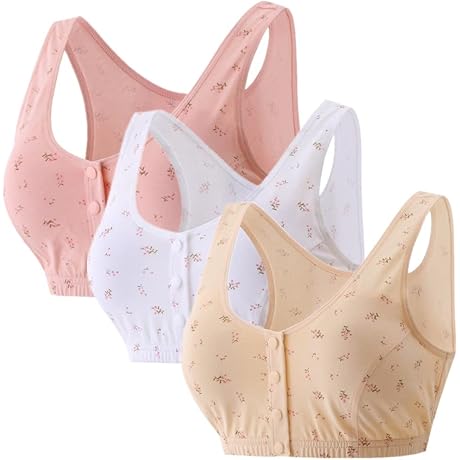 Handmade Butterfly Embroidery Front Closure Wireless Bra