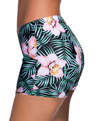 Image of Yonique Womens Swim Shorts Solid Tankini Bottoms Swimsuit Bottoms(Available in Plus)