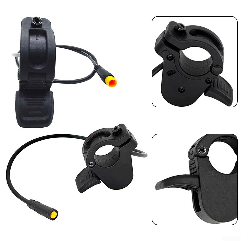 Accélérateur de doigt d'accélérateur de pouce pour trottinette électrique avec tête étanche pour 300X M8 en plastique antidérapant Noir (B)
