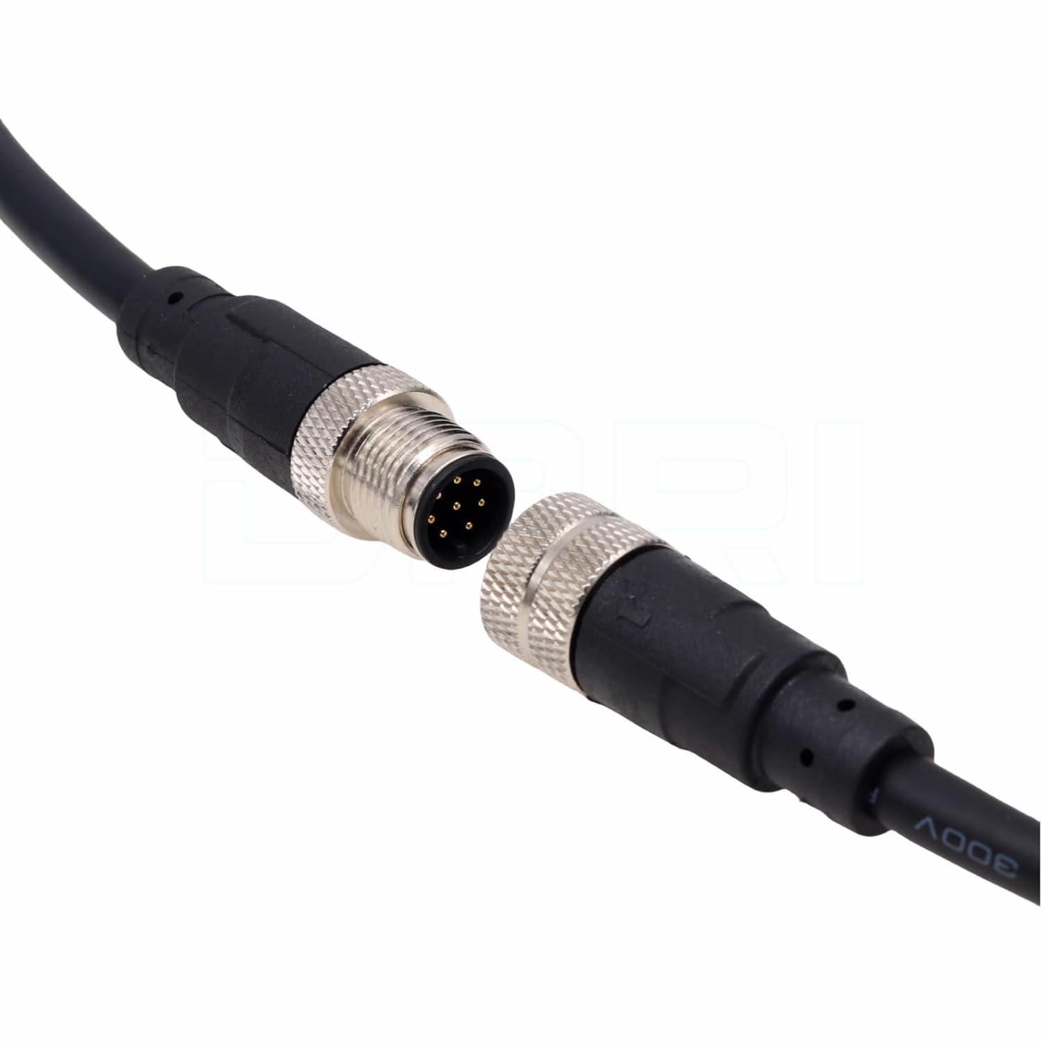 DRRI M12 8-Pins Female Sensor Connector to Fly Lead Waterproof Electrical Shield Cable for Automation Application (M12 8P Female Cable)