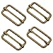 CRAFTMEmore Movable Bar Slide Strap Adjuster Rectangle Strap Keeper Triglide Belt Keeper Purse Making 1 1/4" & 1 1/2" Pack of 10 (1 1/4 Inches, Antique Brass)