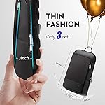 BOPai 15 inch Super Slim Laptop Backpack Men Anti Theft Waterproof Backpack Light Smart Business Computer Backpack Casual Daypack Black - Image 2