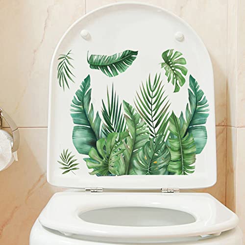 Sarkoyar Decorative Toilet Sticker Self-Adhesive Plant Wall Decor Murals For Bathroom Wall Lids 3D Wall Art Decoration Peel And Stick(12"X10") 12" #TOP6