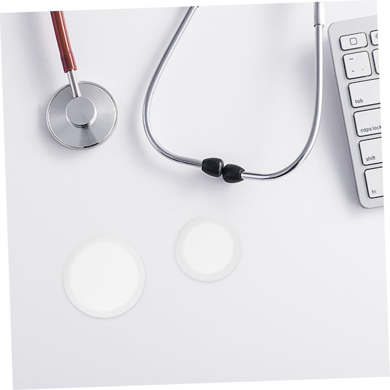 Zerodeko Stethoscope Diaphragm Covers Disposable PVC Replacement Sleeves for Adult Pediatric Use Compatible Most Stethoscope Models Pack of 10