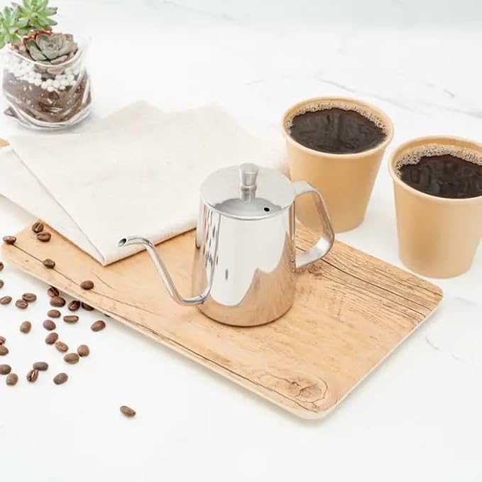 Image of The Bean Co Roasters Gooseneck Kettle | Water Kettle 600 ML|Stainless Steel Body |Gooseneck Drip Coffee Pot for Pour Over Coffee Maker - Rich Tea&Coffee at Home or Office