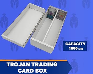 1600 Count Trading Card Storage Box Trading Card Boxes Game Sport Card Cardboard Box Collectible Trading Card Cases for Baseball Card Football Card Basketball Card Storage