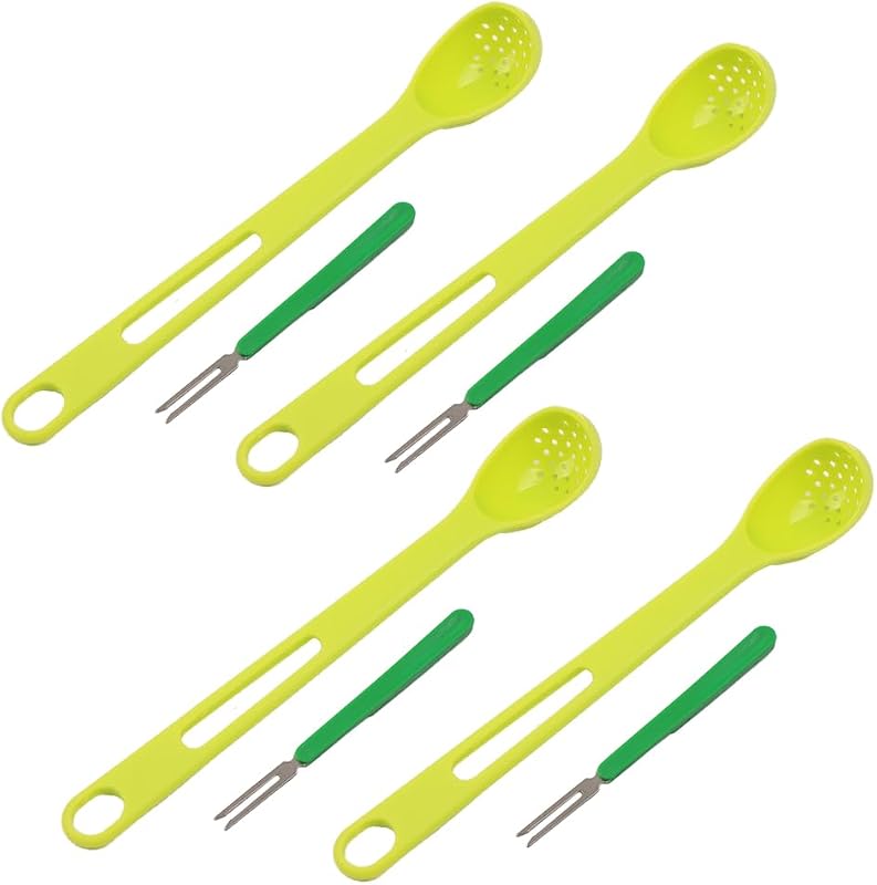 Comimark 4 PCS Kitchen 2-in-1 Colander, Fruit Fork Set