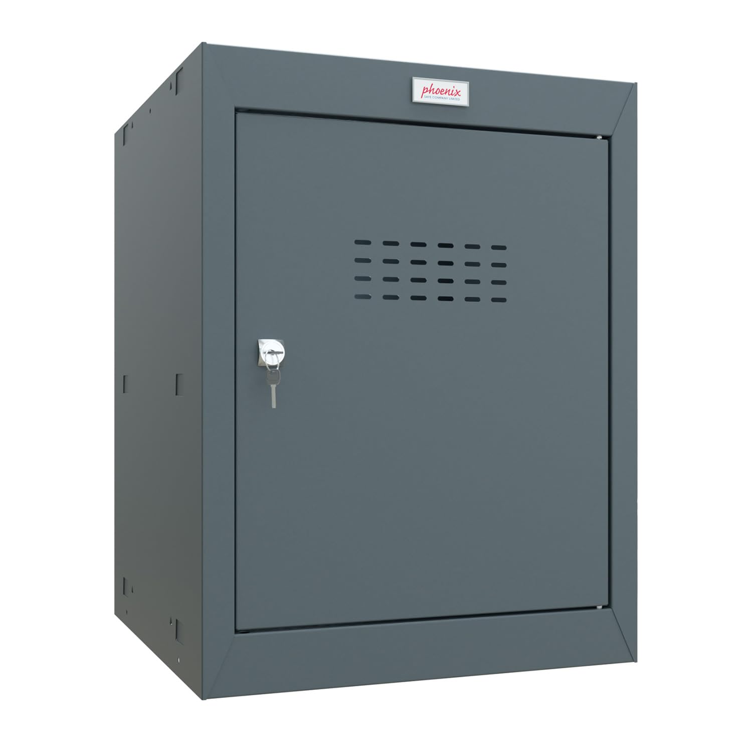 Phoenix Steel Locker 1 Doors Key Lock 400 X 400 X 520 Mm Anthracite Grey