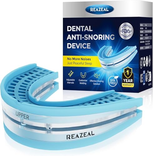 Anti Snoring Devices for Quiet Sleep: Adjustable Anti-Snoring Mouthpiece with One Replacement - Silicone Snore Stopper for Men Women Travel & Home Use (One Pack)