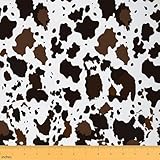 Manfei Cow Print Fabric by The...