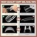 UNA GELLA Medium Coffin Nails Tips 504pcs - Gel Nail Tips Coffin Acrylic Full Cover Pre-buff Soft Gel Nail Tips Half Matte For Nail Extension Home DIY Salon 12 Sizes