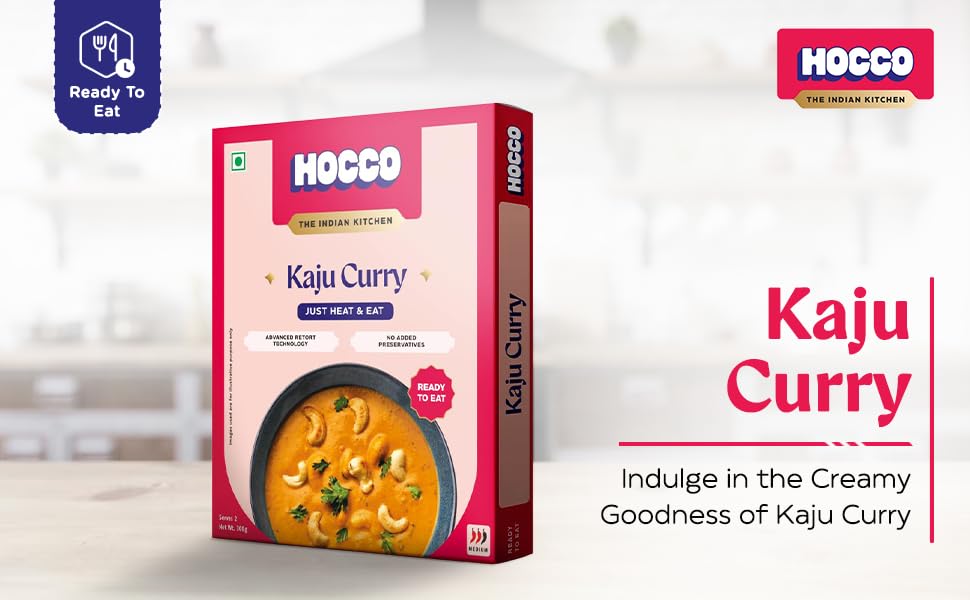 HOCCO Kaju Curry Ready to Eat | Just Heat and Eat | Pure Veg Indian Food | No Added Preservative & Colours | Meal Ready in 5 Minutes | Microwave-Able Serve 2 300gm (Kaju Curry-Pack of 1) - Image 3 thumbnail