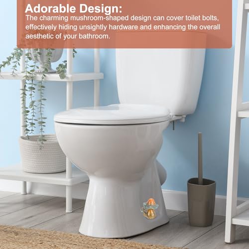Cache-boulon de toilette uxcell en céramique pour masquer les vis - 6