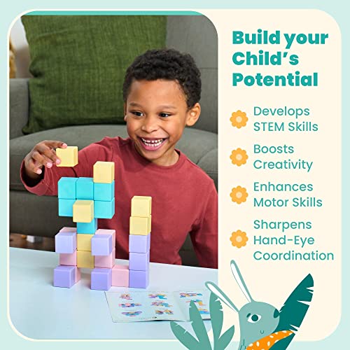 Ombu Magnetic Blocks For Kids Ages 3-5 & Above, 28-Pcs 3D Magnetic Building Blocks - Kids Blocks, Magnetic Cubes, Magnet Blocks For Kids, Toddler Magnetic Toys, Toddler Building Toys, Magnetic Cubes #TOP3