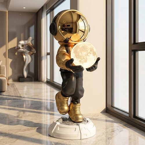 Estatua grande de astronauta para decoración del hogar miniatura 4