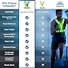 Topward LED Reflective Vest Safety Gear, Light Up Vest for Night Walking Cycling, High Visibility Running Vest with Reflective Strips, USB Rechargeable with Adjustable Waist/Shoulder #4