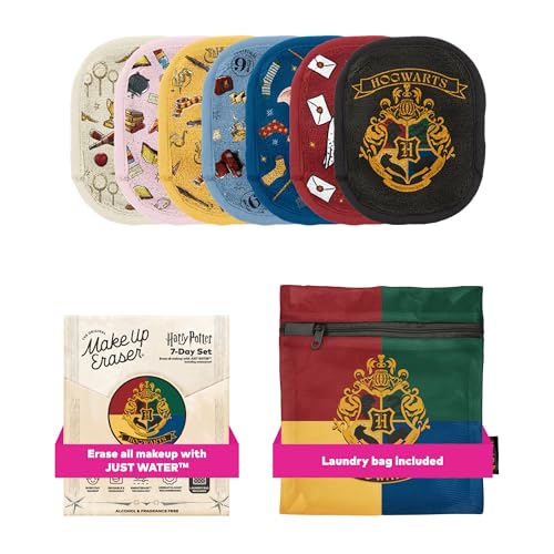 Image of The Original MakeUp Eraser 7-Day Set, Erase All Makeup with Just Water, Including Waterproof Mascara, Eyeliner, Foundation, Lipstick, Sunscreen, and More! Harry Potter, 7ct