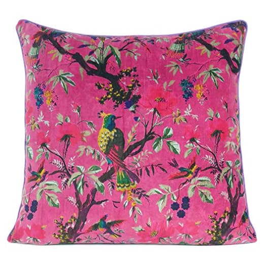 Eyes of India Velvet Throw Pillow Cover
