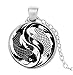 Produktbild Unbekannt Générique Halskette mit Anhänger Fische, Motiv Yin & Yang.