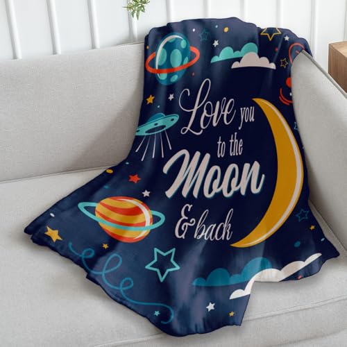 Image of Infinity Republic - Love You to The Moon & Back Super Plush Blanket - Perfect for Babies, Kids, Teens, Gifts, Nurseries, etc!