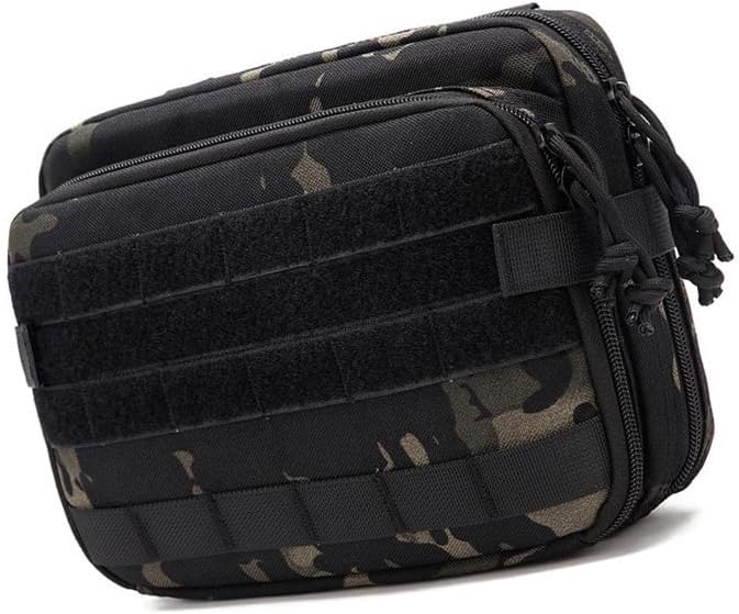 Outdoor Sports Airsoft Gear Molle Assault Combat Hiking Backpack Tactical Vest Accessory Camouflage Pack Kit Medical Pouch Bag - Black CP