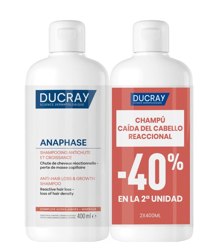 Ducray Anaphase+ Shampoo anti-perdita dei capelli, 2 x 400 ml