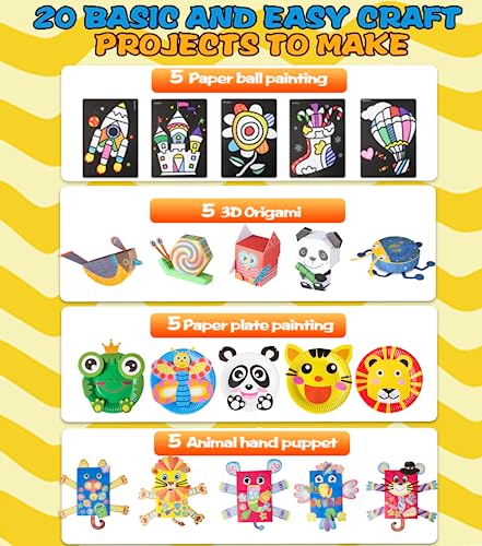 Officygnet Arts And Crafts For Kids Ages 2 3 4 5+, Toddler Craft Kit Toy Gifts For 3-5 Years Old, Fun Preschool Classroom Activity Project For Boy & Girl, Birthday Christmas Crafts Supplies For Kids #TOP1