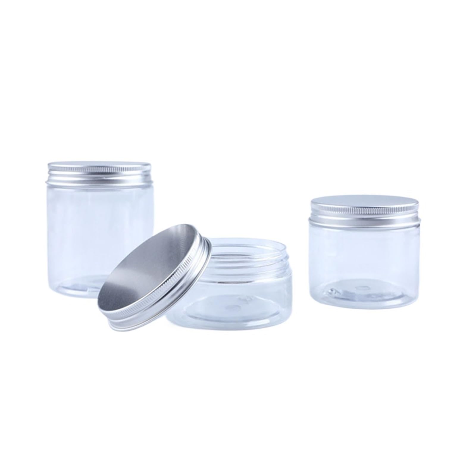 Face cream dispensing jar 20pcs Empty Cream Jar Transparent Cosmetic Container Lid Storage Makeup Bottle(Color4,20pcs,250ml)