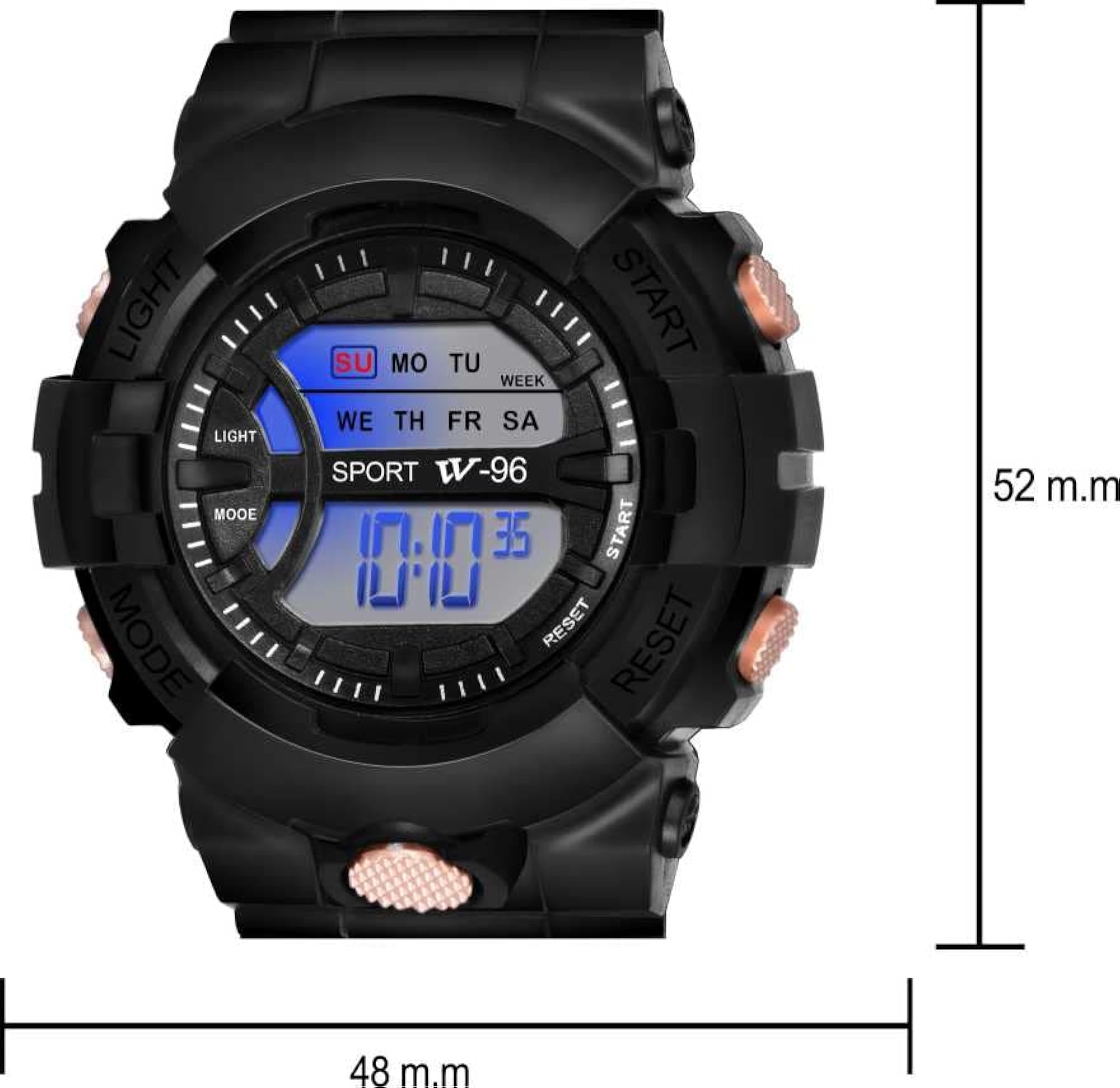 Kids' Black Multi-Color Light Digital Quartz Wrist Watch