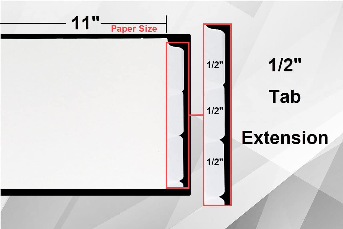 Landscape Plastic Tabs - 6 per Set - White (Pack of 2)